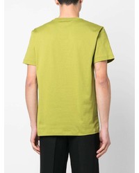 Мужская зелено-желтая футболка с круглым вырезом от Roberto Collina