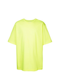 Мужская зелено-желтая футболка с круглым вырезом от Juun.J