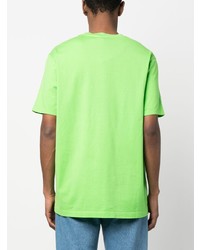 Мужская зелено-желтая футболка с круглым вырезом от Paul & Shark