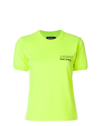 Женская зелено-желтая футболка с круглым вырезом от Misbhv