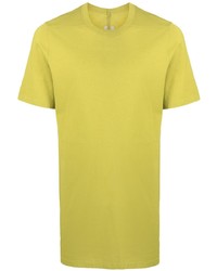 Мужская зелено-желтая футболка с круглым вырезом от Rick Owens