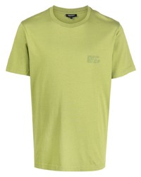 Мужская зелено-желтая футболка с круглым вырезом от Ron Dorff