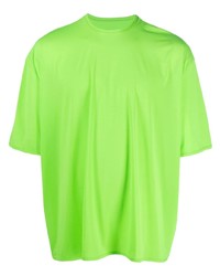 Мужская зелено-желтая футболка с круглым вырезом от Sunnei