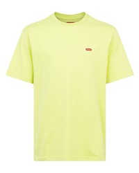 Мужская зелено-желтая футболка с круглым вырезом от Supreme
