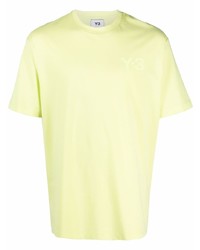 Мужская зелено-желтая футболка с круглым вырезом от Y-3
