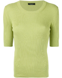 Женская зелено-желтая футболка от Roberto Collina