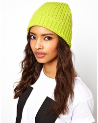 Женская зелено-желтая шапка от Asos