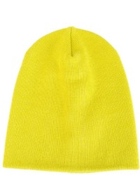 Женская зелено-желтая шапка
