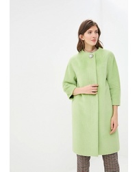 Женское зелено-желтое пальто от Lea Vinci