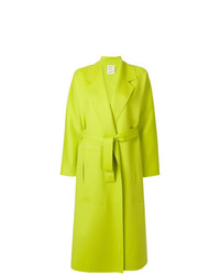 Женское зелено-желтое пальто от Maison Rabih Kayrouz