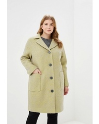 Женское зелено-желтое пальто от Zar style