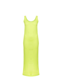 Зелено-желтое платье-макси от Comme Des Garçons Vintage