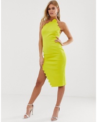 Зелено-желтое платье-футляр от ASOS DESIGN