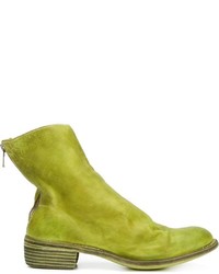 Зелено-желтые ботинки
