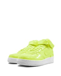 Мужские зелено-желтые высокие кеды от Nike