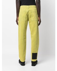 Мужские зелено-желтые джинсы от A-Cold-Wall*