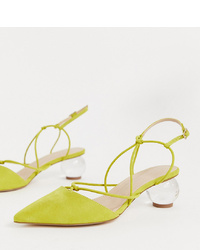 Зелено-желтые замшевые туфли от ASOS DESIGN