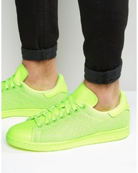 Мужские зелено-желтые кеды от adidas