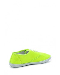 Женские зелено-желтые кеды от HCS