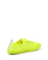 Женские зелено-желтые кеды от Mixfeel