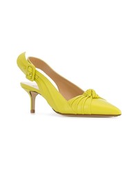 Зелено-желтые кожаные туфли от Francesco Russo