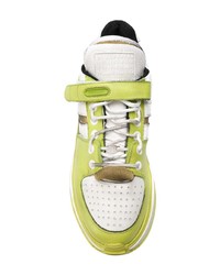 Мужские зелено-желтые кроссовки от Maison Margiela