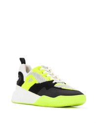 Мужские зелено-желтые кроссовки от Stella McCartney