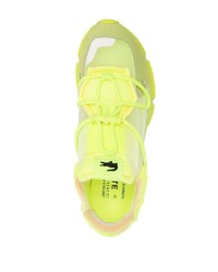 Мужские зелено-желтые кроссовки от Lacoste