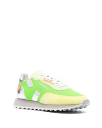 Мужские зелено-желтые кроссовки от Ghoud