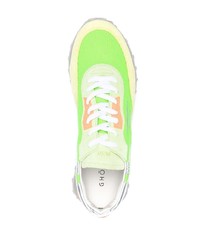 Мужские зелено-желтые кроссовки от Ghoud