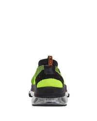 Мужские зелено-желтые кроссовки от Fendi