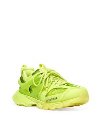 Мужские зелено-желтые кроссовки от Balenciaga