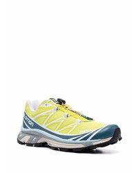 Мужские зелено-желтые кроссовки от Salomon