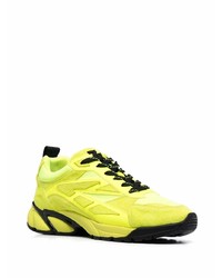 Мужские зелено-желтые кроссовки от Zadig & Voltaire
