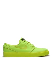 Мужские зелено-желтые низкие кеды из плотной ткани от Nike