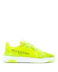 Мужские зелено-желтые низкие кеды от Givenchy