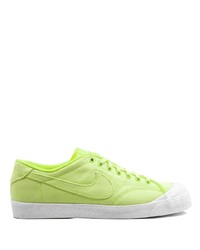 Мужские зелено-желтые низкие кеды от Nike