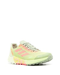 Мужские зелено-желтые низкие кеды от adidas