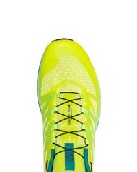 Мужские зелено-желтые низкие кеды от Salomon S/Lab