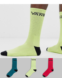 Мужские зелено-желтые носки от Vans
