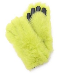 Зелено-желтые перчатки