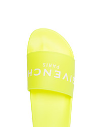 Мужские зелено-желтые сланцы от Givenchy