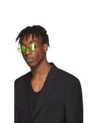Мужские зелено-желтые солнцезащитные очки от Versace