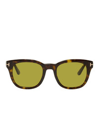 Мужские зелено-желтые солнцезащитные очки от Tom Ford