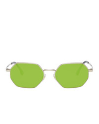 Мужские зелено-желтые солнцезащитные очки от Versace