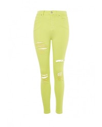 Зелено-желтые узкие брюки от Topshop