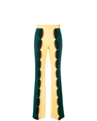Зелено-желтые широкие брюки от Marco De Vincenzo