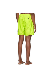 Зелено-желтые шорты для плавания от Saturdays Nyc