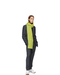 Мужской зелено-желтый вязаный шарф от Tibi