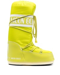 Мужской зелено-желтый зимние ботинки из плотной ткани от Moon Boot